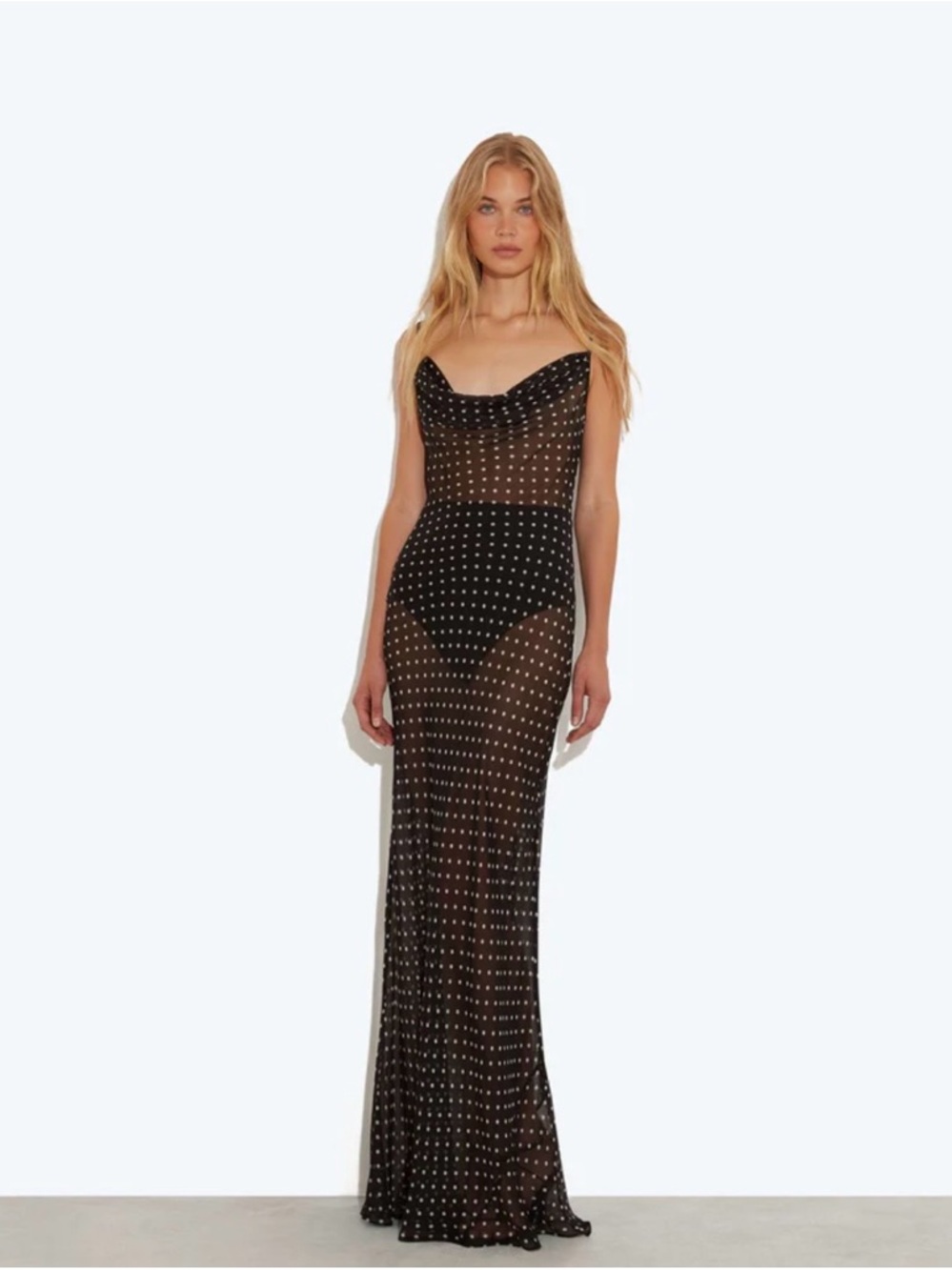 Rat & Boa Gisele Semi Sheer Maxi- Polka Dot